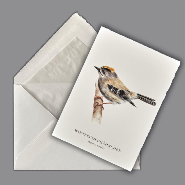 Waldpoet Grußkarte „Wintergoldhähnchen“, DIN A6 – Bild 3
