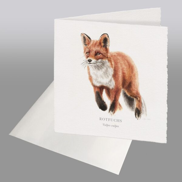 Waldpoet Grußkarte „Fuchs“, 16 x 16 cm – Bild 2